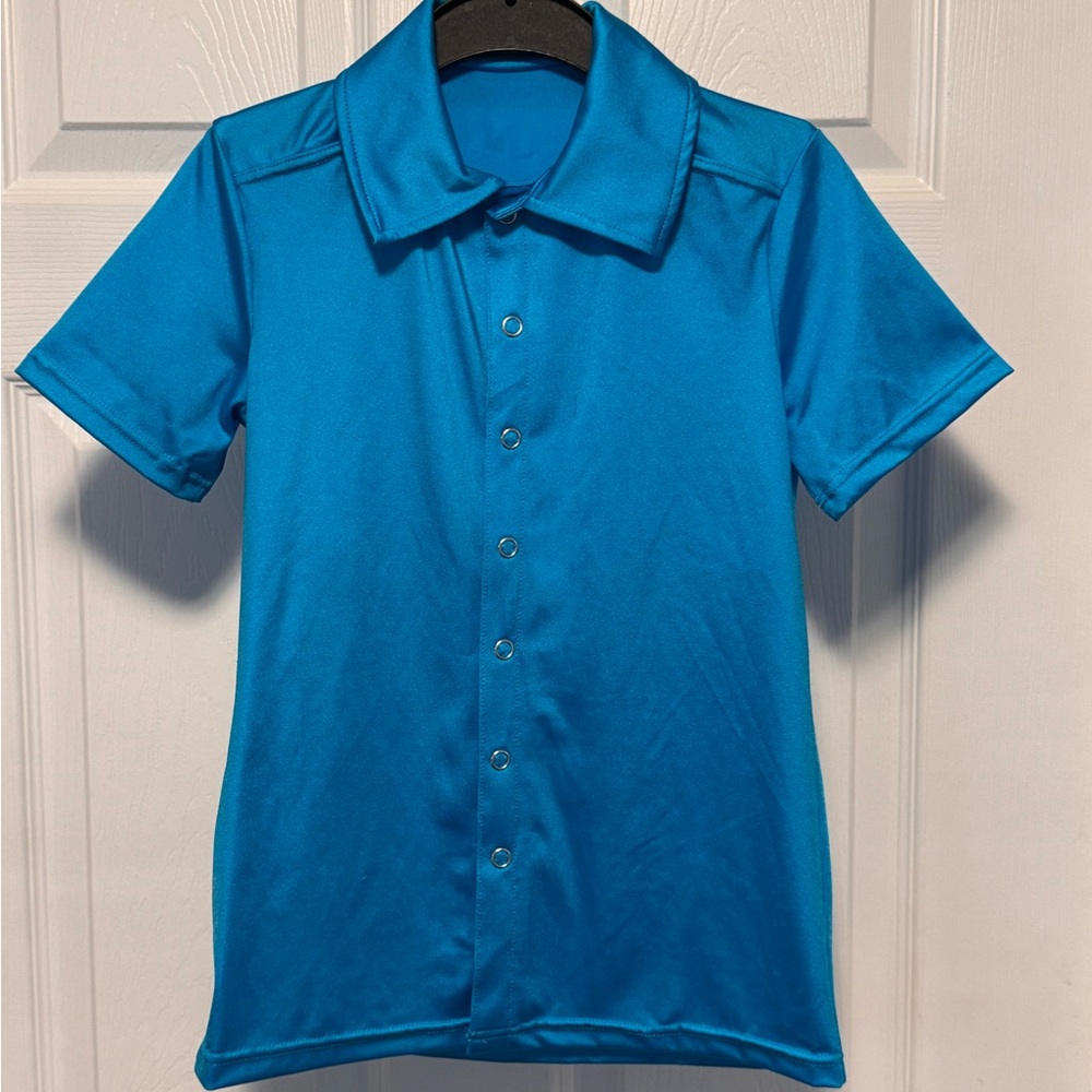 Weissman Turquoise Collared Dance Shirt Button Down